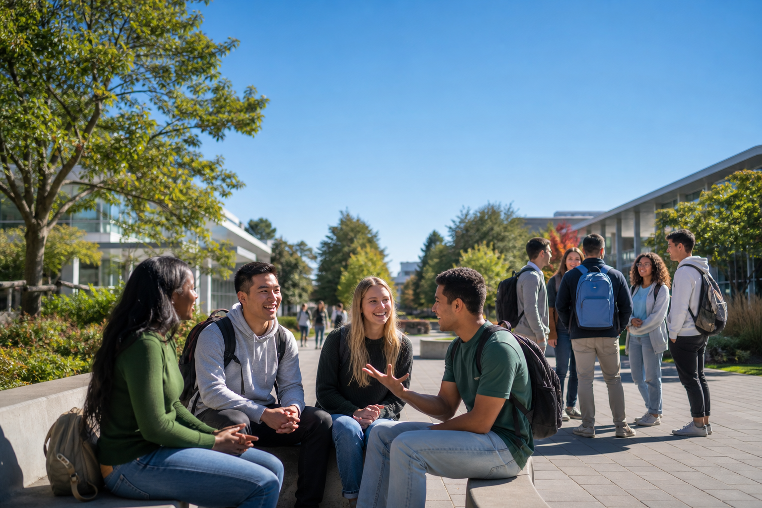 Diverse Students on University Campus