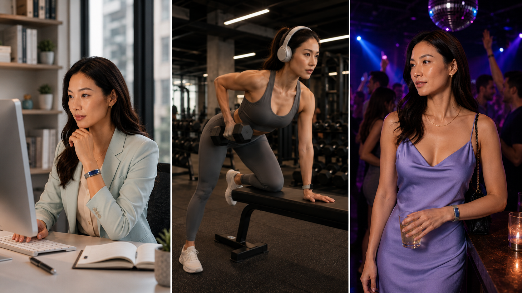 Stylish fitness tracker for work and evening events